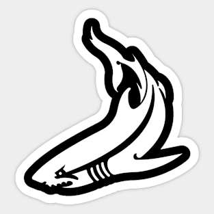 White shark silhouette Sticker